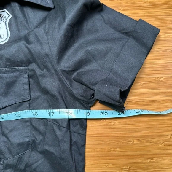 Leg Avenue Police Costume Button-Up Shirt with Removable Tie - Picture 8 of 8